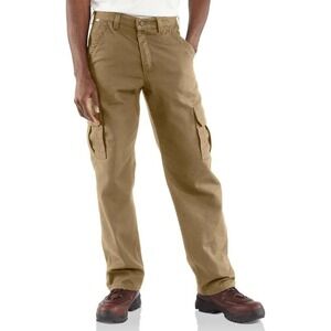 Carhartt FRB240 Cargo Pants Relaxed‎ Fit Work Utility Golden Kahki 46x30